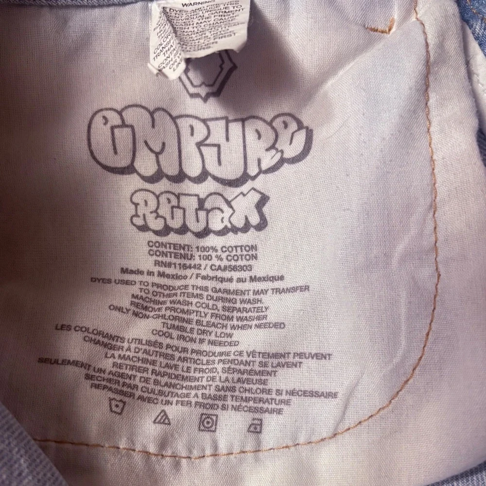 Empyre Relaxed Fit Jeans‎ Size 32 light blue Wash Skater Streetwear Baggy Denim